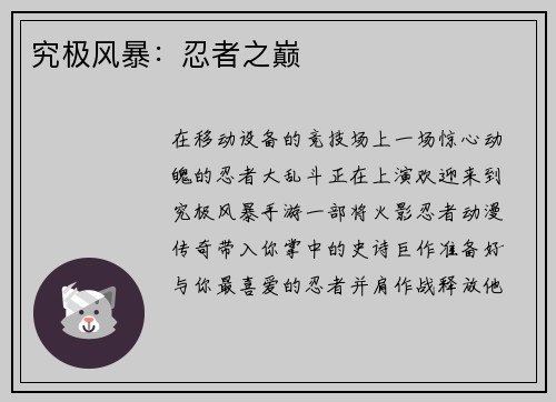 究极风暴：忍者之巅